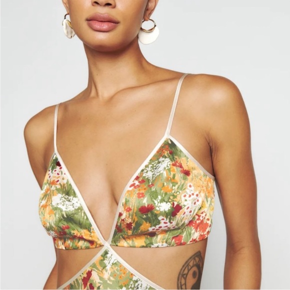 NEW NWT Reformation Poppies Silk Dress - Picture 3 of 6